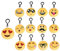 VOARGE Emoji Schlüsselanhänger, 12 Plüsch Tasche Anhänger 6cm Spielzeug Plüsch Kissen Geschenke für Kinder Tasche Rucksack Ranzen Anhänger, Party Favors Dekoration Kinder Spielzeug Schlüsselanhänger
