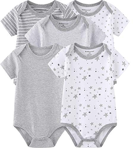 Kiddiezoom Baby Boys 5er-Pack Kurzarm-Body mit Verzierungen
