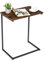 COSTWAY Beistelltisch Holz Metall, Laptoptisch C-förmig Sofatisch, Kaffeetisch Industrie-Design, Betttisch für Sofa, Bett, Wohnzimmer, Schlafzimmer 55x36x67,5cm (1 Stück)