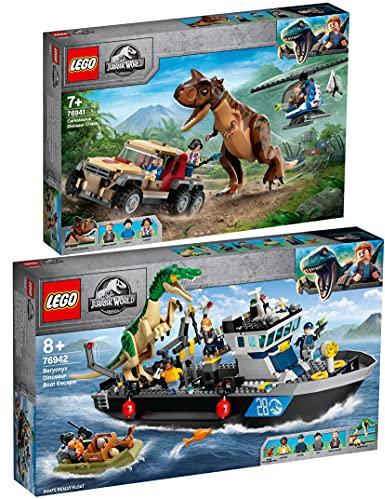 Lego 2er Set: 76941 Verfolgung des Carnotaurus & 76942 Flucht des Baryonyx