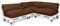 Spatium Jumbo XXL Palettenkissen Set abnehmbar Bezug wasserdicht gesteppt Palettenpolster Palettenauflage Palettensofa (Braun, 7er Set)
