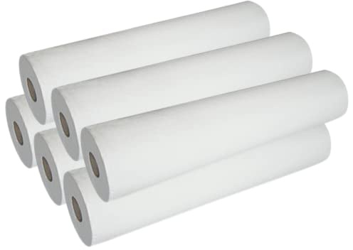 DSTOCK60 - Draps d'examen - Lot de 6 - Blanc Gaufré - 50 x 35 cm - 135 formats - Pure Ouate - Fabriqué en France