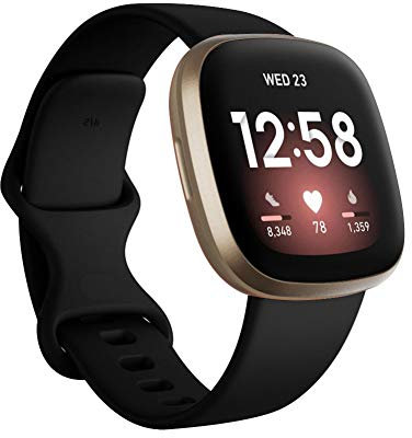 Seleek Ersatzbänder kompatibel mit Fitbit Versa 3 / Versa 4 / Sense/Sense 2, Silikon, verstellbar, klassisches Accessoire, Fitnessbänder für Damen und Herren, Größe S, Schwarz