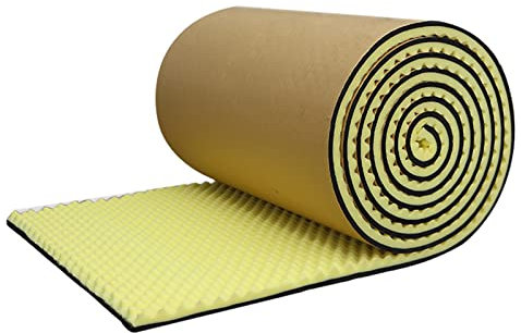 HARICSET 7cm Dick Schaumstoffplatte Akustikschaumstoff Fliesen Keil Wedge Dämmung Wanddeko Noppenschaumstoff Breitbandabsorber Decke Foam Feuerhemmend(Color:Gelb)