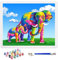 ifymei Peinture par Numero pour Enfant et Adulte, Loisirs Créatifs Activité Manuelle, Peinture Acrylique Kit de Dessin pour Filles et Garçons, Sans Cadre 40 x 50 cm - Animaux - Éléphants
