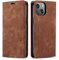 LOLFZ Wallet Case for iPhone 14 6.1, Premium Slim PU Leather Case Card Slots Stand Function Magnetic Protective Flip Case Cover Compatible with iPhone 14 - Brown