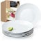 Moritz & Moritz BASIC set di piatti da 6 persone moderni - Ø 27 cm - Set di stoviglie di alta qualità in porcellana bianca - Set di 6 piatti piani perfetti come piatti da pranzo