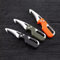 geddid Schlüsselanhänger Messer kleines Taschenmesser Klappmesser Gurtschneider Rettungsmesser Schlüsselbundmesser Mini Messer Wellenschliff Paketmesser - orange