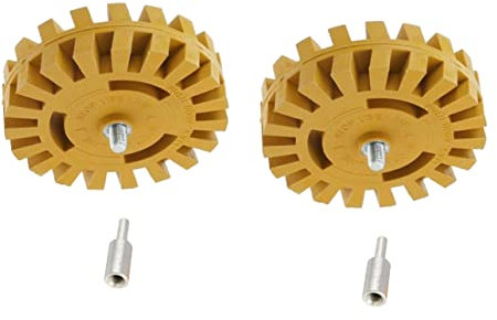 Homoyoyo 2sets Decal Rubber Remover Wheel Adhesive Remover for Car Glue Removing Wheel