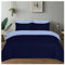 J.Din Dark Blue and Light Blue Plain Dyed Duvet Cover - Soft Brushed Microfiber - Double Bedding Set With Matching Pillow cases - Reversible Quilt Cover Sets