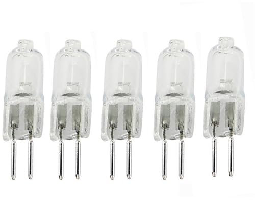 JZLBBC Ampoule Lampes Halogènes G5.3 12V 100W Dimmable G5.3 Lampe De Base À Stylo Dimmable Ampoule Halogène G5.3 2 Broches Blanc Chaud,50W,5Pc