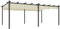 Outsunny Pergola Jardin Exterieur pergola Aluminium 3,6 x 6 m coulissante rétractable pour terrasse Structure en Aluminium + Toile Polyester - Beige
