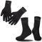 ELLECILA 3mm Neoprene Gloves and Socks, Unisex Thermal Resilient Wetsuit Gloves and Socks with Adjustable Wrist Strap for Swim, Diving, Snorkeling, Surfing, Paddling, Kayaking, Swimming