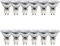 NCC-Licht 12 x Halogen Leuchtmittel Reflektor Halogenlampe GU10 50W 230V warmweiß dimmbar 35° flood 50 Watt