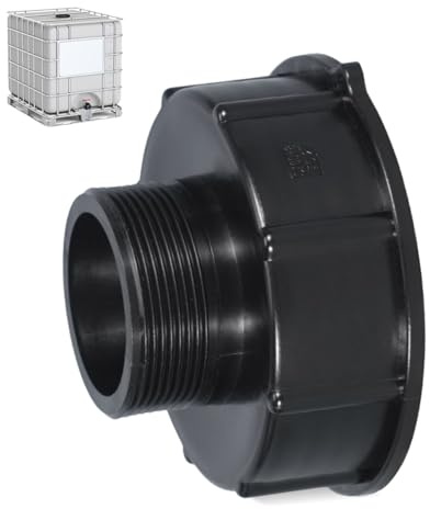EVBOTGEE IBC Adapter S100x8 Auf S60x6, IBC Tank Zubehör, S100x8 (100mm) Innengewinde zu S60x6 (60mm) Aussengewinde, IBC Container Zubehör für IBC Tank Regentonnen Wassertank