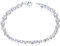 Materia Damen Armband Bohnenkette Silber 925 - Kaffeebohnen Armkette flach SA-116-19 cm