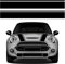 Wraplab Motorhaube Doppelstreifen Aufkleber | für Mini Cooper R56 R55 R50 R53 R60 F56 F55 F54 F60 Countryman Clubman | blasenfrei (Schwarz matt)