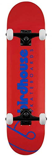 Birdhouse Skateboards Team-Logo, komplettes Skateboard, Rot, 19,7 cm