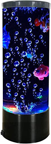KJsdaADSA Lampe à poisson électrique USB Aquarium Led grande lampe à lave avec 3 poissons, cadeau de lumière d'ambiance nocturne changeant de couleur pour la décoration pour enfants filles