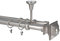 HDTL Gardinenstange Vorhangstange 25/19mm 2-läufig Deckenmontage Edelstahl Optik 320 cm Erato