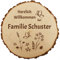 Baumscheibe 30cm mit Gravur (Namen) personalisierte Holz-Scheibe Schild Herzlich Willkommen, Namensschild Türschild, originelle Geschenkidee Geschenke zum Einzug Richtfest, MotivGA3