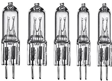 We Top 5Pack 220V Capsule Photo Studio Modeling Lamp Bulb 2Pin G5.3 75W Halogen Photography Light Bulb for Studio Flash Strobe Light Speedlite