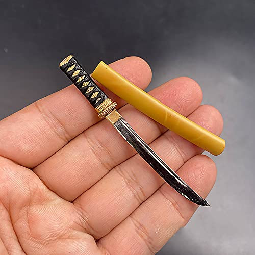 VUSLA 1/6 Scale Action Figures Accessories, Samurai Warrior Wakisashi Sword Miniature Plastic Model for PHICEN, Tbleague, HT Toys Non-Launchable,A