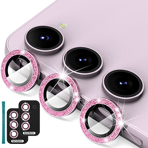 Diruite 2-Pack Camera Lens Cover for Samsung Galaxy S23/S23+ Camera Lens Protector,Anti-Scratch HD Tempered Glass+Aluminum Frame Camera Protection for Samsung Galaxy S23/S23 Plus Lens Protector