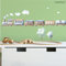 Sunnywall Zug Eisenbahn blau Wandsticker - Wandtattoo Kinderzimmer Baby Wandaufkleber