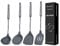 4 Set Ustensiles de Cuisine en Silicone, Spatules, Tournebroches, Cuillères, Ustensiles de Cuisine Antiadhésifs Sans BPA, Résistants à la Chaleur, pour Frire, Mélanger, Servir, égoutter, Remuer