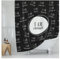 Worthwhile Goods Mantra Duschvorhang mit Aufschrift I am Enough Motivation, Stoff, 183 x 183 cm, Schwarz und Weiß