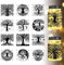 GLOBLELAND 12 Pz Albero della Vita Sagoma Adesivi per Finestre Albero Misterioso Sagoma di Plastica Adesivi Murali Lampada Si Aggrappa Decalcomanie Vetro Adesivo Decorazioni Arte Murale Home Decor