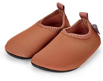 Sterntaler Badeschuhe uni - Baby Aquaschuhe schnelltrocknend - Unisex Schwimmschuhe, bequeme Strand Slipper, lehmbraun, Größe 20