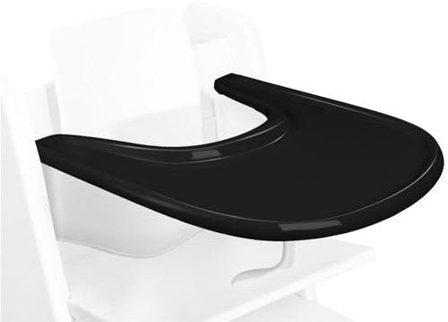 Bandeja Compatible con Silla Stokke Tripp Trapp, Bandeja para Trona Stokke Accesorios para Silla Alta para Niños Pequeños de 6 a 36 Meses (Negro)