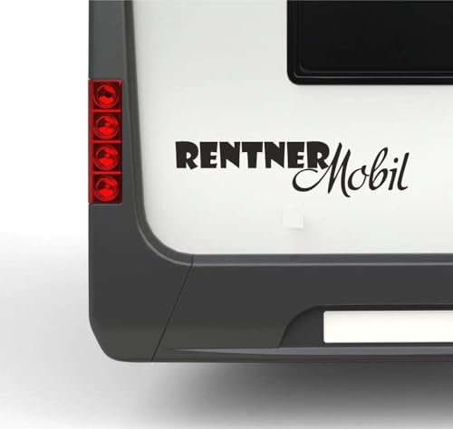 Rakelfix Rentner Mobil ca 35cm Schriftzug Sticker Autoaufkleber Wohnmobil Wohnwagen Aufkleber