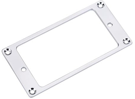 Yctze 2 Stück Langlebige Metall-Humbucker-Tonabnehmerrahmen-Montageringe, Ersatzteile für E-Gitarren, Schwarzes Metall-Finish, Humbucker-Halterung und Abdeckung Im Lieferumfang