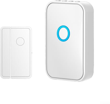 Campanello wireless dal design elegante e per sensori per finestre che offrono soluzioni complete di protezione domestica (bianco)