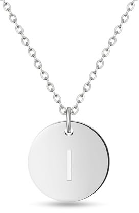 Initialen Halskette Frauen Mädchen mit Gravur | Ida Ilka Ilse Imke Ina Inga Inge Ingeborg Ingrid Irene Iris Irma Irmgard Isabell Isabella Ivonne - Valentinstag-Geschenk für Sie und Ihn