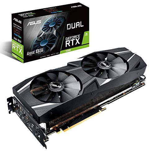ASUS NVIDIA GeForce RTX 2080 Dual Advanced 8G Gaming Grafikkarte (Nvidia, PCIe 3.0, 8GB DDR6 Speicher, HDMI, Displayport, USB Type-C)