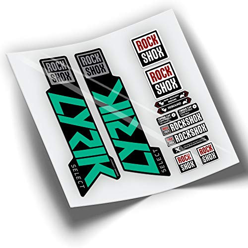 ROCKSHOX Lyrik Select 2021 Aufkleber, zweifarbig, WP369, Türkis