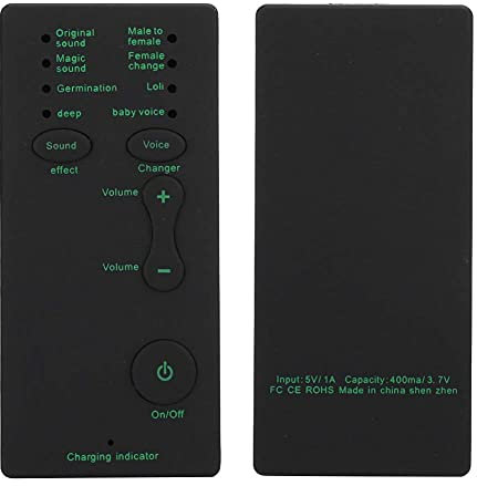 ASHATA Portable Sound Changer, 7 Different Voice Changes Device Voice Changer Voice Changer, For Laptop, Cell Phone, Mobile Phone, Computer, Computer