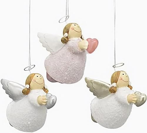 POMMERNTRAUM ® | Baumschmuck Christbaumschmuck Weihnachtsdekoration Schutzengel lustige Nana Engel Mollyengel Rubensengel (Grösse S - alle 3 zusammen)