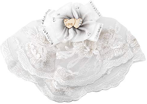 Haustier Schleier, formelle Kleidung, für Haustier Hochzeit, Haustier Hund Zubehör, Katze Hund Braut Kopfschmuck mit Diamantschleife Haustier Hochzeitsschleier Haarschmuck für Hunde mit Haarnadel
