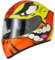 VCan V128 Mohawk Yellow Full Face Dual Visor Motorcycle Helmet (Yellow, Large)