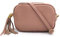 ELIOX Sac femme en cuir véritable fabriqué en Italie, petit sac à bandoulière élégant mode sac à bandoulière véritable cuir, Poudre, Taille unique