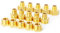 ERGAOBOY 15 Stk 1/4 BSP x 3/8 Messing Rohrverschraubung, Sechskantbuchse, Reduzieradapter, Reduziersechskantnippel 1/4 BSP x 3/8 BSP Anschlüsse