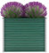 homiuse Lit Surélevé de Jardin 100x40x77cm Lit de Plantation Facile à Assembler Pot pour Fleur Plant Légum Décorer Jardins Balcons ou Patios Jardinieres Exterieur Acier Galvanisé Vert