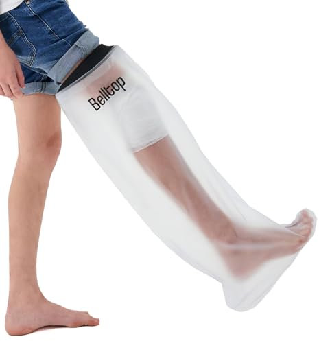 Copertura impermeabile gamba - bambini. Protezione Impermeabile per Ingessatura doccia. Protezione gesso gamba per doccia, bagno e piscina. Coprigesso gamba per doccia: copertura per ingessatura.