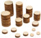 Sanmum 100 Stück Unfertige Holzscheiben zum Basteln, Runde Baumscheibe aus Linde für DIY Kunst und Bastelprojekte 10-50mm