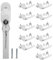 Eulenke Abschließbarer Sicherheitsfenstergriff - 12er Set Weiß inkl. 24 Schlüssel und Schrauben - Kindersicherung, Aluminiumfenstergriff mit 35mm Stiftlänge